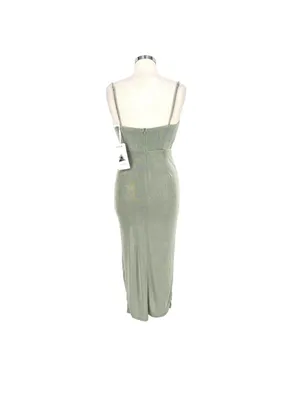 Here Comes The Sun Whats Happening Sage Green Dress Size Medium NWT Clean Girl thumbnail 6