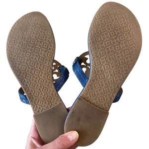 Tory Burch‎ Miller Laguna Blue Snake Embossed Sandals 7.5 thumbnail 9