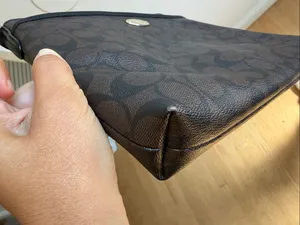 Coach Signature File Crossbody Bag Brown big C logo thumbnail 6