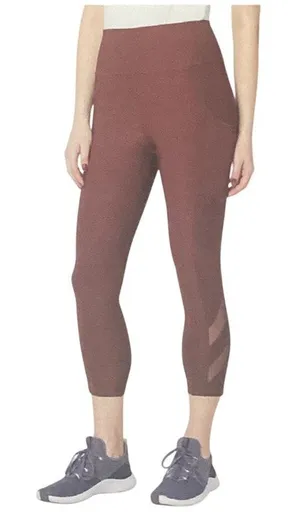 Mondetta Womens Red High Waist Active Capri Leggings Large thumbnail 1