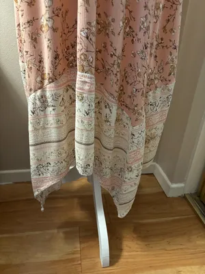 Knox Rose Dress Size L Floral Pink/Blush Midi High-Low Dress thumbnail 7