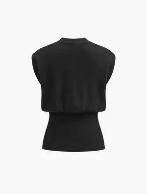 Commence V-neck buttoned detail sweater vest thumbnail 4