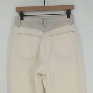 Abercrombie & Fitch Women's 90s Straight Ultra High Rise Cream Faux Leather Jean thumbnail 11