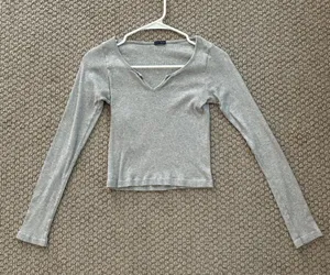 Brandy Melville Gray Top thumbnail 1