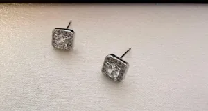 6mm CZ Stud Earrings for Men Women,Streetwear Punk Hip Hop Unisex Style thumbnail 2