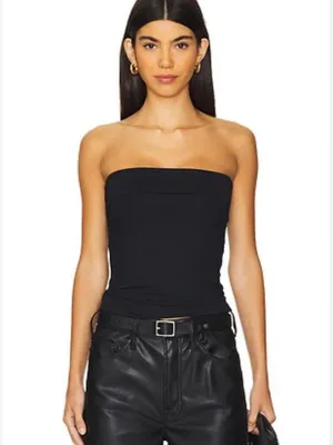 NEW NWT SZ XS white Susana Monaco Fold Over Tube Top Fold Over Tube Top thumbnail 2