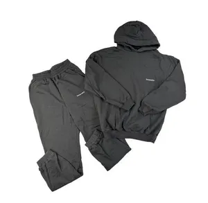 House of CB - Logo Cotton Hoodie & Joggers in Charcoal thumbnail 1