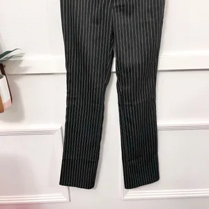 NWT VRG GRL V400302-8 Black Pinstripe Pants Size 8 Mob Wife Retro thumbnail 3
