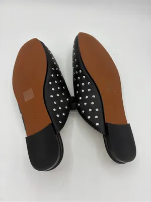 Madewell the Greta ballet flat mule black studded leather women’s sz 8 thumbnail 4
