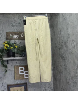 NWT Tahari ASL Womens Woven Stripe Pants Trousers PJM006-TK Ochre Brown Multi 4 thumbnail 3