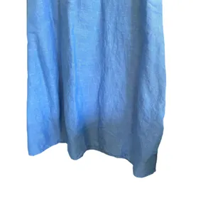 Uniqlo Linen Blend Blue Cap Sleeve A-Line Midi Dress Size Medium thumbnail 5