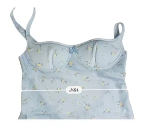 Rumored Loverboy Mini Dress MEDIUM Forget Me Not Blue Sweetheart Coquette Floral thumbnail 4