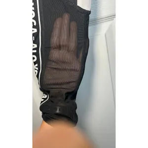Alo Yoga Leggings High Waist Logo Side Stripe Small Black Mesh Colorblock Active thumbnail 3