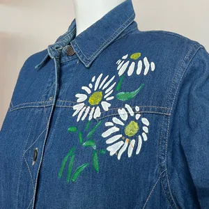 Studio Blue Floral Long Sleeve denim Dress thumbnail 3