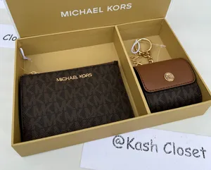 Michael Kors Giftable boxed Coin Pouch and Apple AirPods® Case Gift Set-Brown thumbnail 2