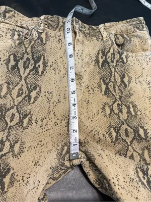 Zara Snake-Print Skinny Jeans size 10 thumbnail 9
