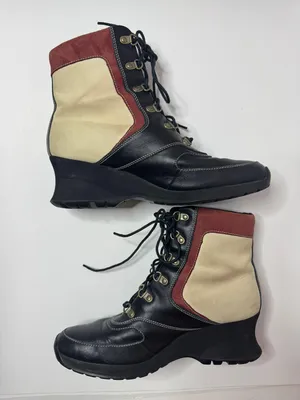 Timberland Tri-Color Nubuck Leather Boots Size 8M thumbnail 5