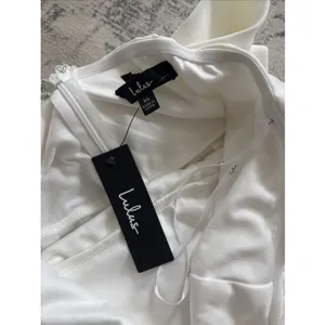 Lulus Fabulous Phenomenon White Strapless Bow Midi Dress Size XL Bridal Zip thumbnail 9