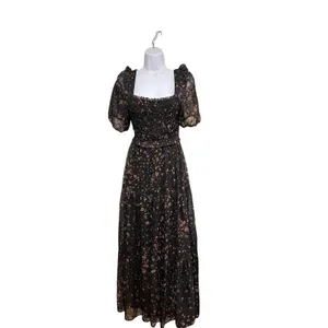 Slate & Willow Puff Sleeve Smocked Dress Size Medium thumbnail 9