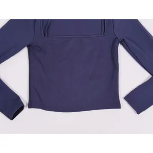 Abercrombie & Fitch Strappy Long Sleeve Top Size XS Black Square Neck Party Y2K thumbnail 6