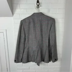 Vintage Jones New York Plaid Herringbone Houndstooth Double Breasted Blazer thumbnail 12