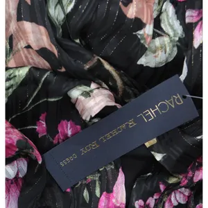 RACHEL by Rachel Roy Mae Printed Tiered Maxi Dress Belted Black Combo Cascade 12 thumbnail 3
