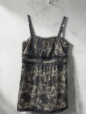 Maurices Lace Overlay Floral Spaghetti Strap Blouse with Adjustable Straps thumbnail 2