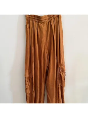 Free People Palash Cargo Pants in Goldenrod thumbnail 9
