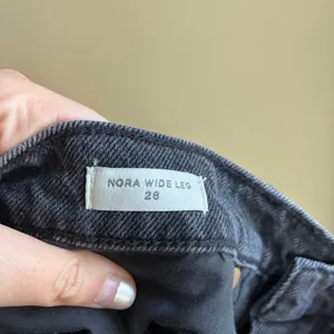 Pacsun nora wide leg black jeans raw hem women's size 28 100% cotton pants thumbnail 8