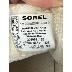 Sorel Out N About III Low Waterproof Sneakers Women 8.5 Sea Salt Canvas Suede thumbnail 8