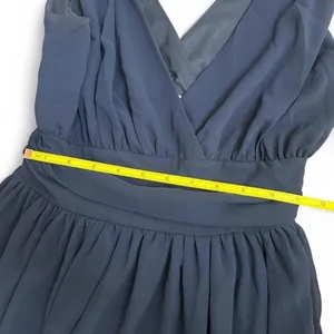 Charlotte Russe Navy Blue Mini Dress Size Small | Sleeveless V-Neck Fit & Flare thumbnail 5