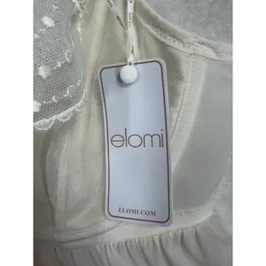 Elomi 36DDD Priya Babydoll Chemise Lace Mesh Ruffle Crystal Ivory EL4551VAA thumbnail 5