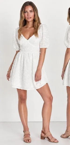 LULU's Flirty Chic Bachelorette Engagement Bridal Shower Honeymoon Bustier Mini thumbnail 1