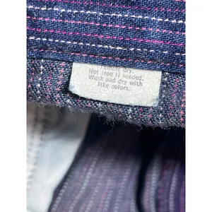 Vintage Levi's Women's Blue Striped High Rise Mini Straight A-Line Denim Skirt M thumbnail 6