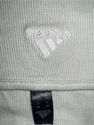 Adidas Ribbed Crop Tank Top in Mint XS thumbnail 2