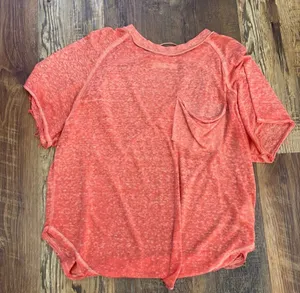 We The Free Bright Coral Short Sleeve Tee thumbnail 1