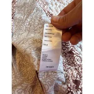 Free People Paisley Mini Dress Small Bow Sleeve Off Shoulder Cotton Pockets Boho thumbnail 9