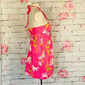 Lilly Pulitzer beaded halter neck pink print dress thumbnail 6