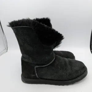 ABEO BIOsystem Black Suede Shearling Lined‎ Mid Calf Boots Womens Size 9 thumbnail 7