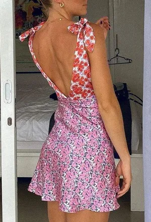 Verg Girl Postcards From Venice Bias Cut Mini Dress thumbnail 3