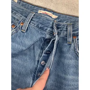 Levi's Premium Big E Ribcage Straight Ankle Jeans 29 Blue High Rise Button Fly thumbnail 5
