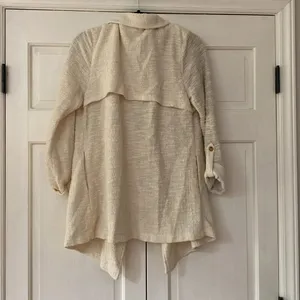 Anthropologie‎ Cream Dolan Left Coast Gwyneth Jacket Size Large Boucle Tweed thumbnail 12