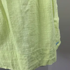 MOTHER Neon Yellow/green The Pop Your Top Street Lights Shirt Button Sz S thumbnail 3