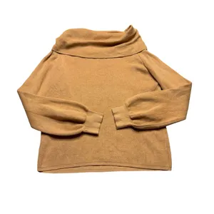 ✨🤠 UMGEE Off Shoulder Lace Up Western Boho Knit Sweater Tan Small 🤠✨‎ thumbnail 4