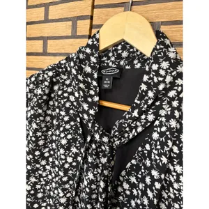 Scoop Black And White Floral Tie Neck‎ Dress Size XL thumbnail 4