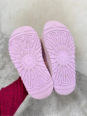 UGG Women’s Disco Stripe Combo Fluff Primrose Pink Slide Flatform 7 thumbnail 14