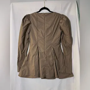 House of CB Carlina Mocha Long Sleeve Mini Dress Size Large thumbnail 8