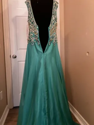 Tiffany Designs Elegant fancy maxi prom dress thumbnail 9