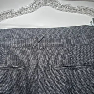 Free People Black Comb Micro Check Pleated High Rise Cuffed Shorts 6 Academia thumbnail 6
