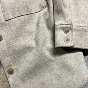 H&M Cream Oversized Relaxed Fit Shirt Jacket Shacket Size XS GUC thumbnail 2